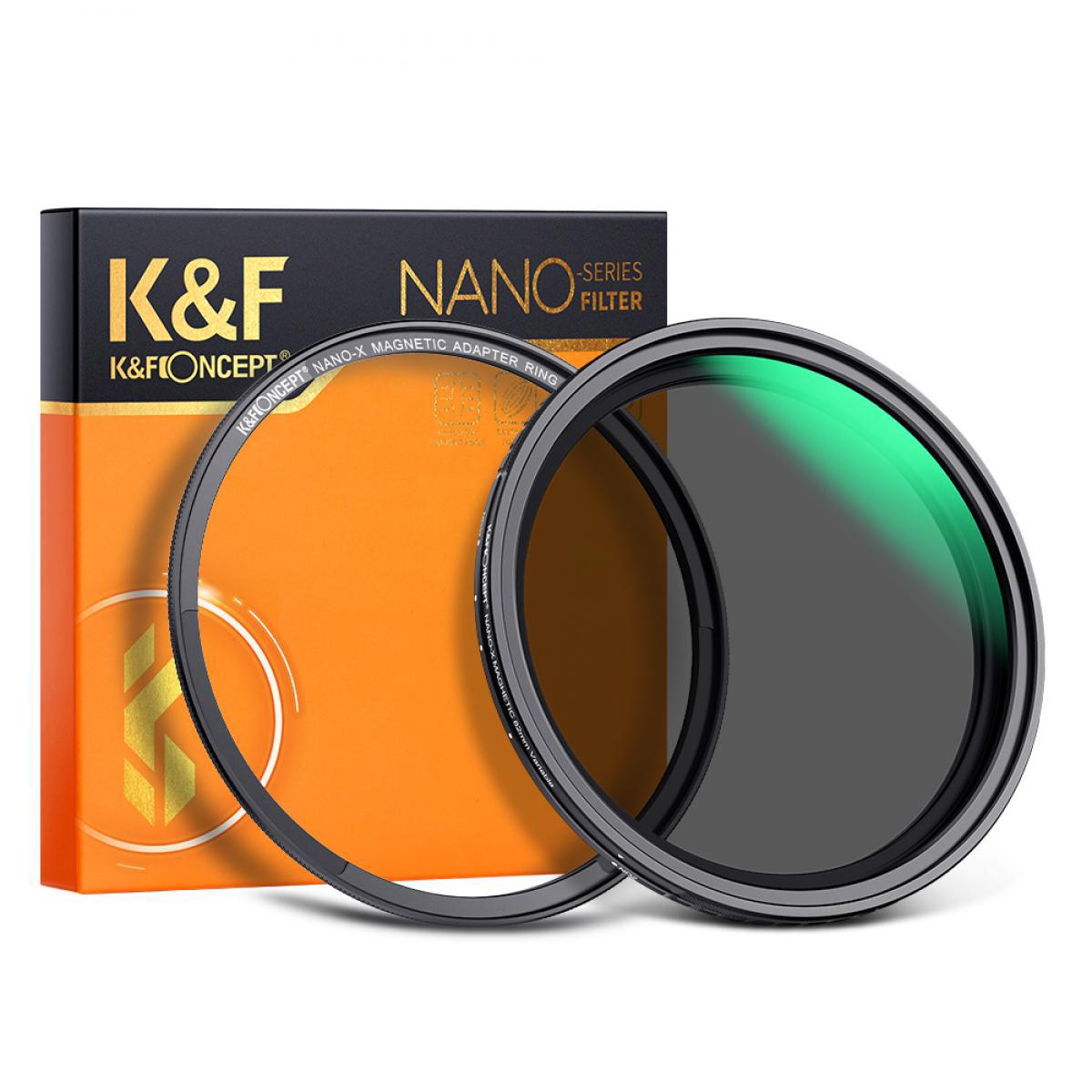 

K&F Concept 77mm Nano-X ND2-32 1-5 Stop Magnetic Variable ND Lens Filter