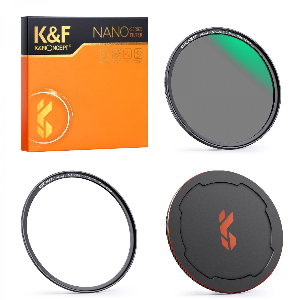 KF Concept 58mm Nano-X Neutral Density ND8 0,9 Магнитный фильтр с 3 ступенями № SKU.1721