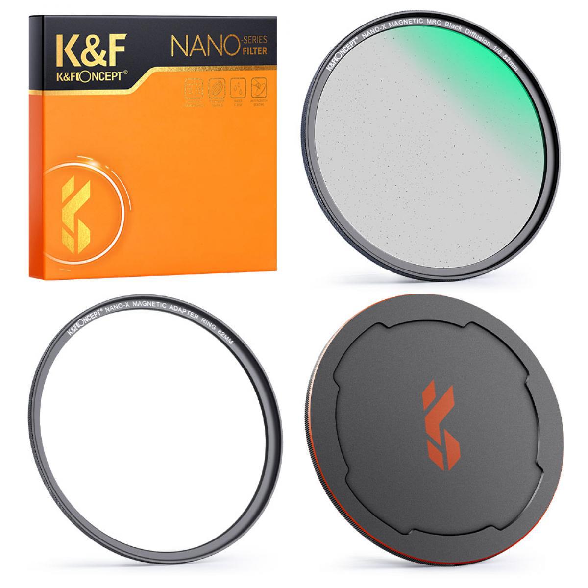 KF Concept 49 мм Nano-X 1/8 черный мягкий диффузионный магнитный фильтр #SKU.1834