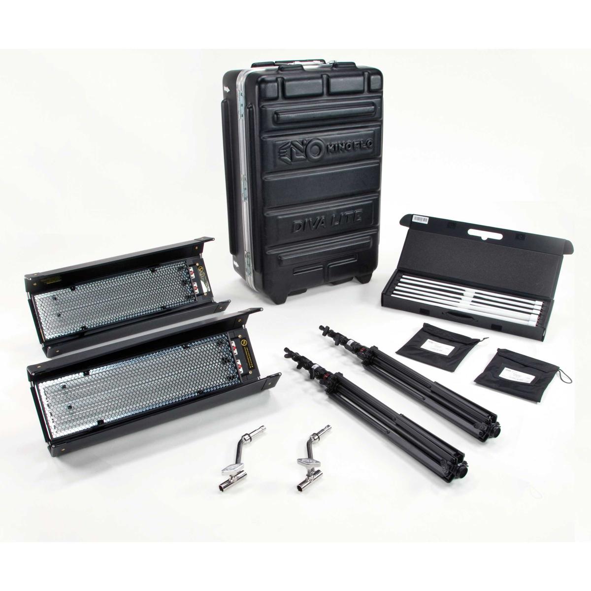 

Kino Flo Dual Diva-Lite 201 Fixtures with Flight Case Kit, 120VAC