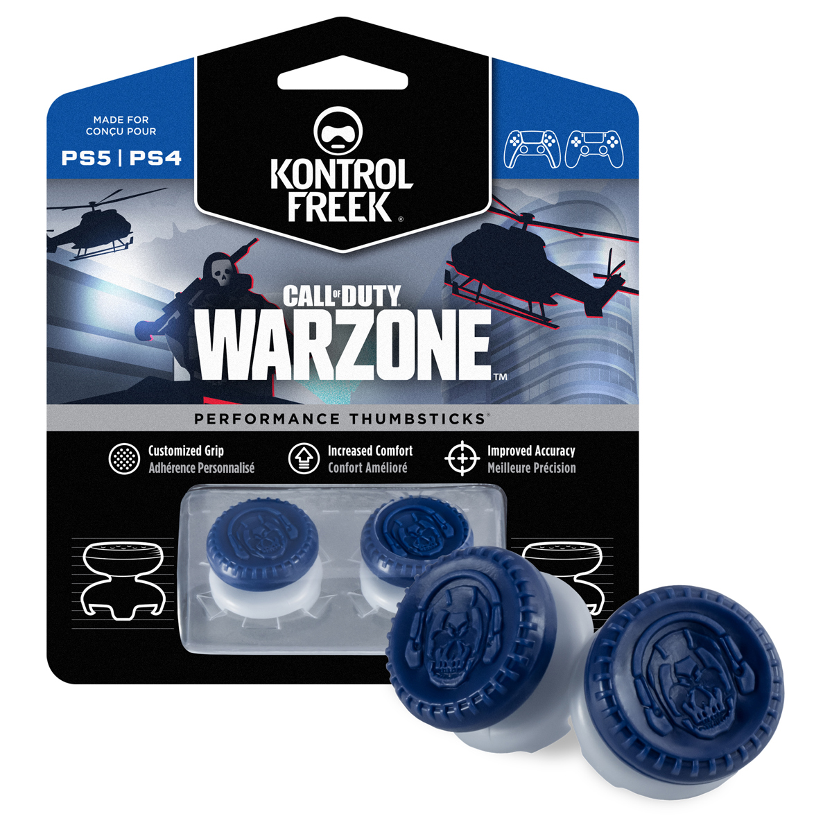 

Kontrolfreek Call of Duty: Warzone Performance Kit for PS5 Controller, Blue/Gray