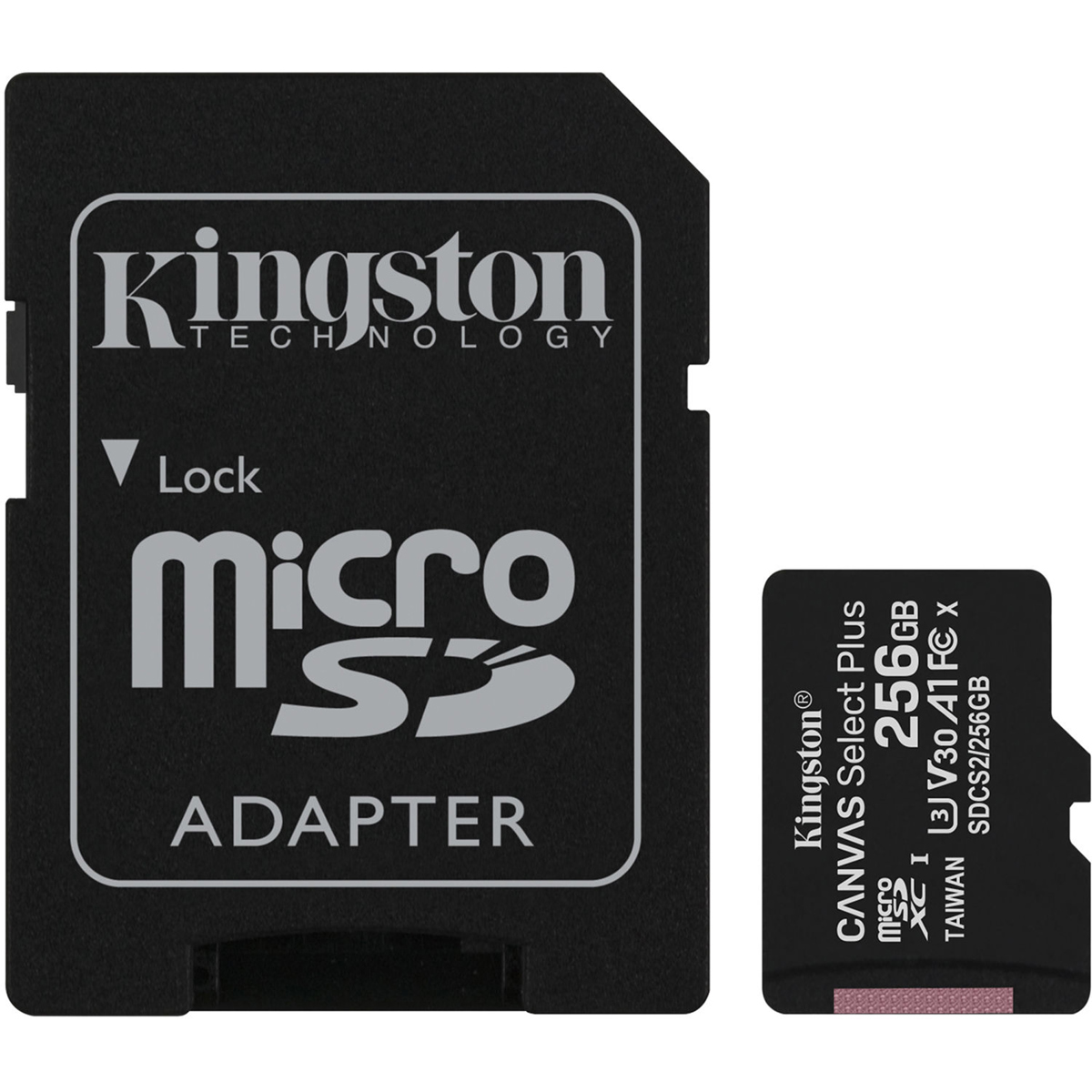 

Kingston Technology Canvas Select Plus 256GB microSDXC Memory Card w/ SD Adapter