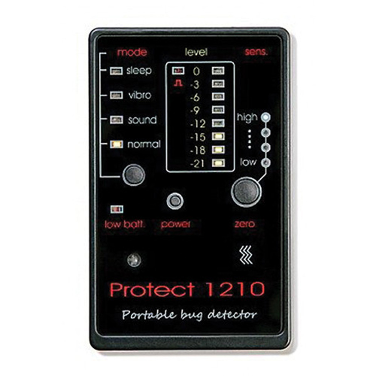 Image of KJB Security Products DD1210 Credit Card Size Bug Detector