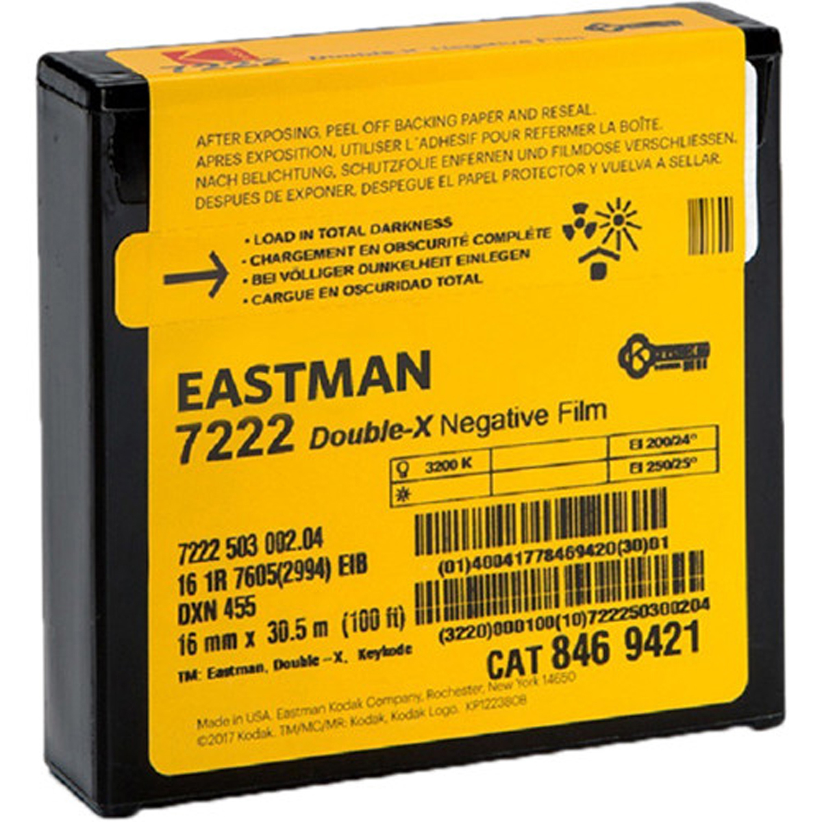 

Kodak Eastman Double-X 7222/DXN455 Negative Motion Picture Film