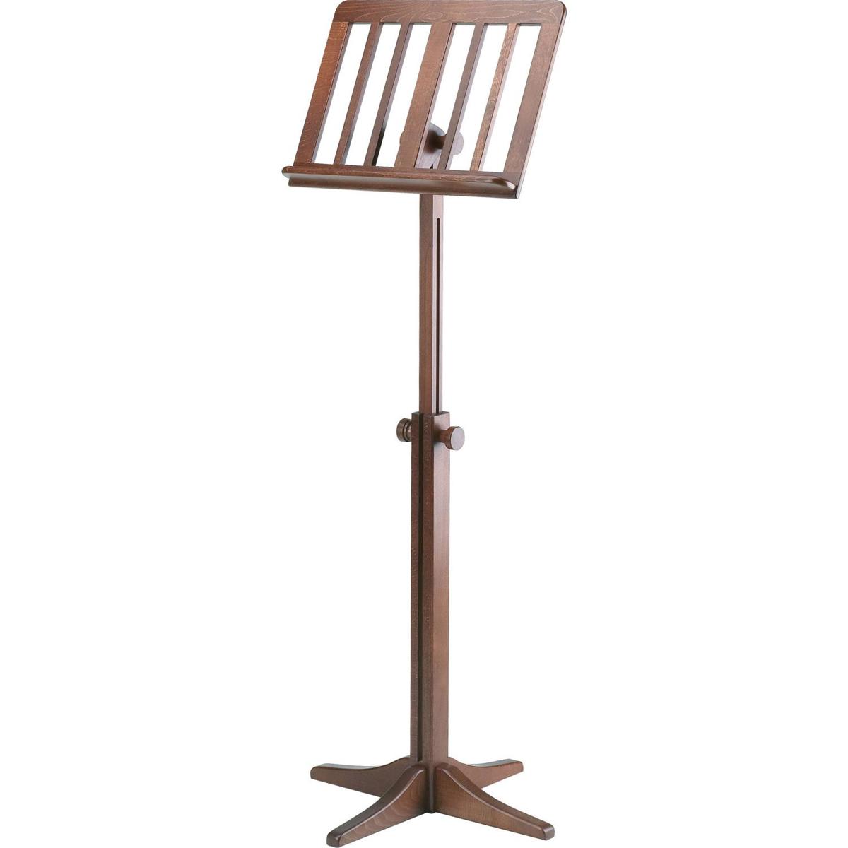 

K&M 116/1 Wooden Music Stand, 28.14-48.22" Height, Walnut