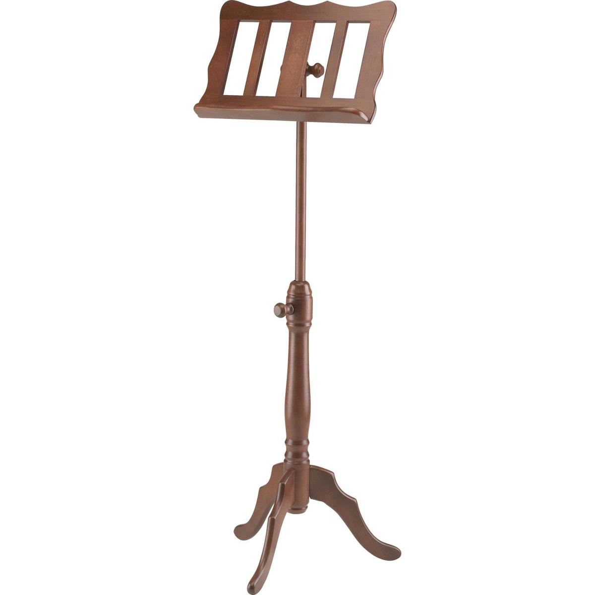 

K&M 117 Wooden Music Stand w/Curved Baroque Design, 37.8-51.97" Height, Walnut