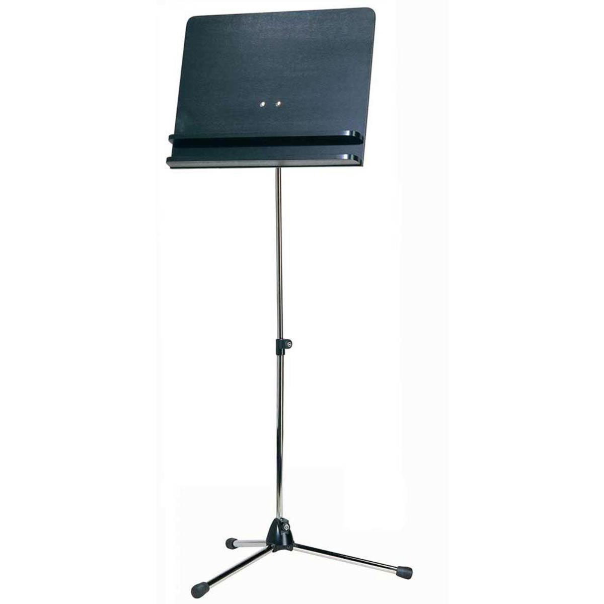 

K&M 118/3 Orchestra Music Stand with Chrome Stand and Black Wooden Desk