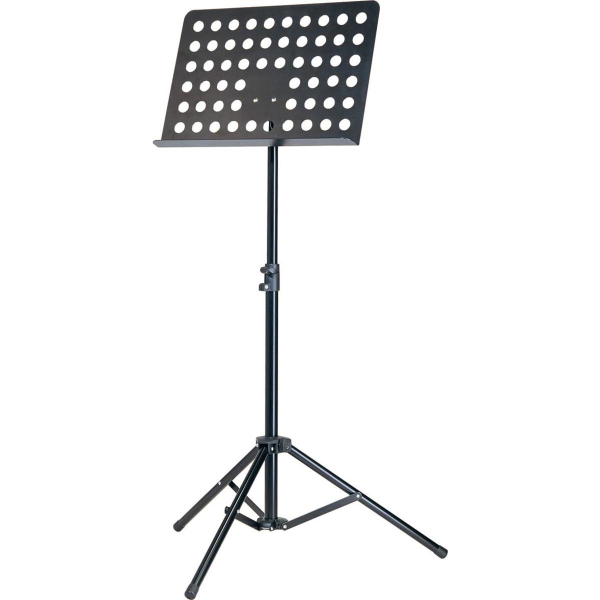 

K&M 11899 Orchestra Music Stand with Steel Desk, 27.56-47.24" Height, Black