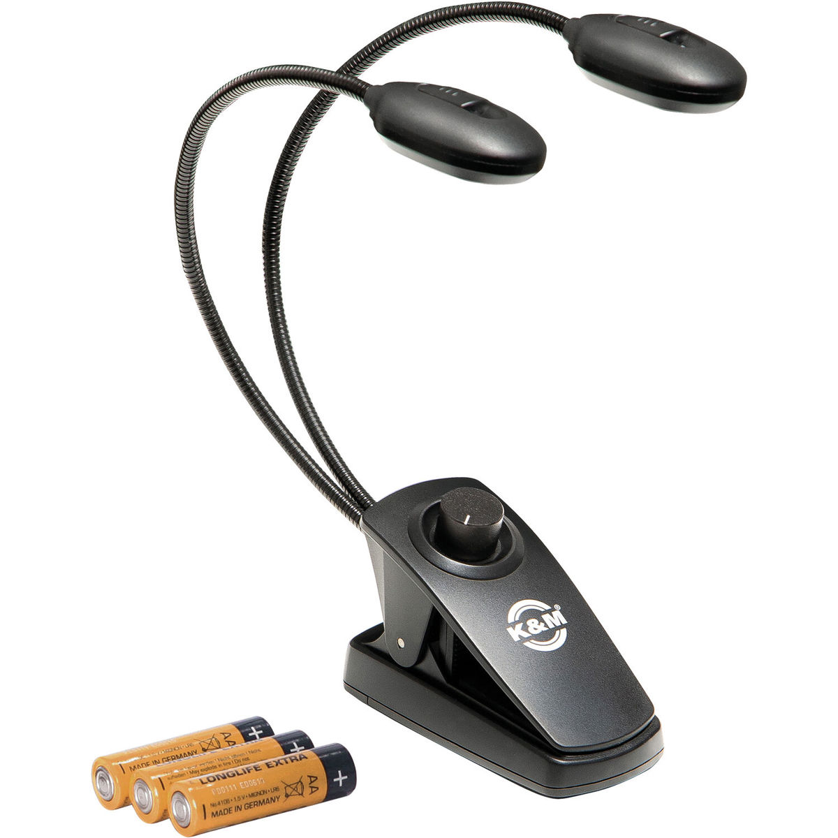

K&M 12271 Twin Head Music Stand Light, US Plug, Black