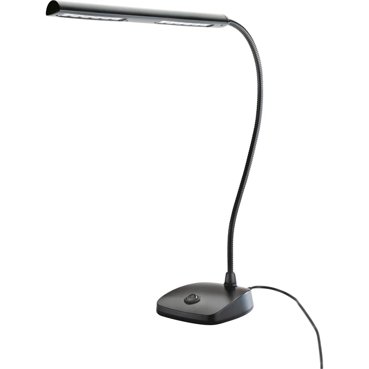 

K&M 12296 12 LEDs Piano Lamp, 2500 Lux Intensity, Flexible Gooseneck, Black
