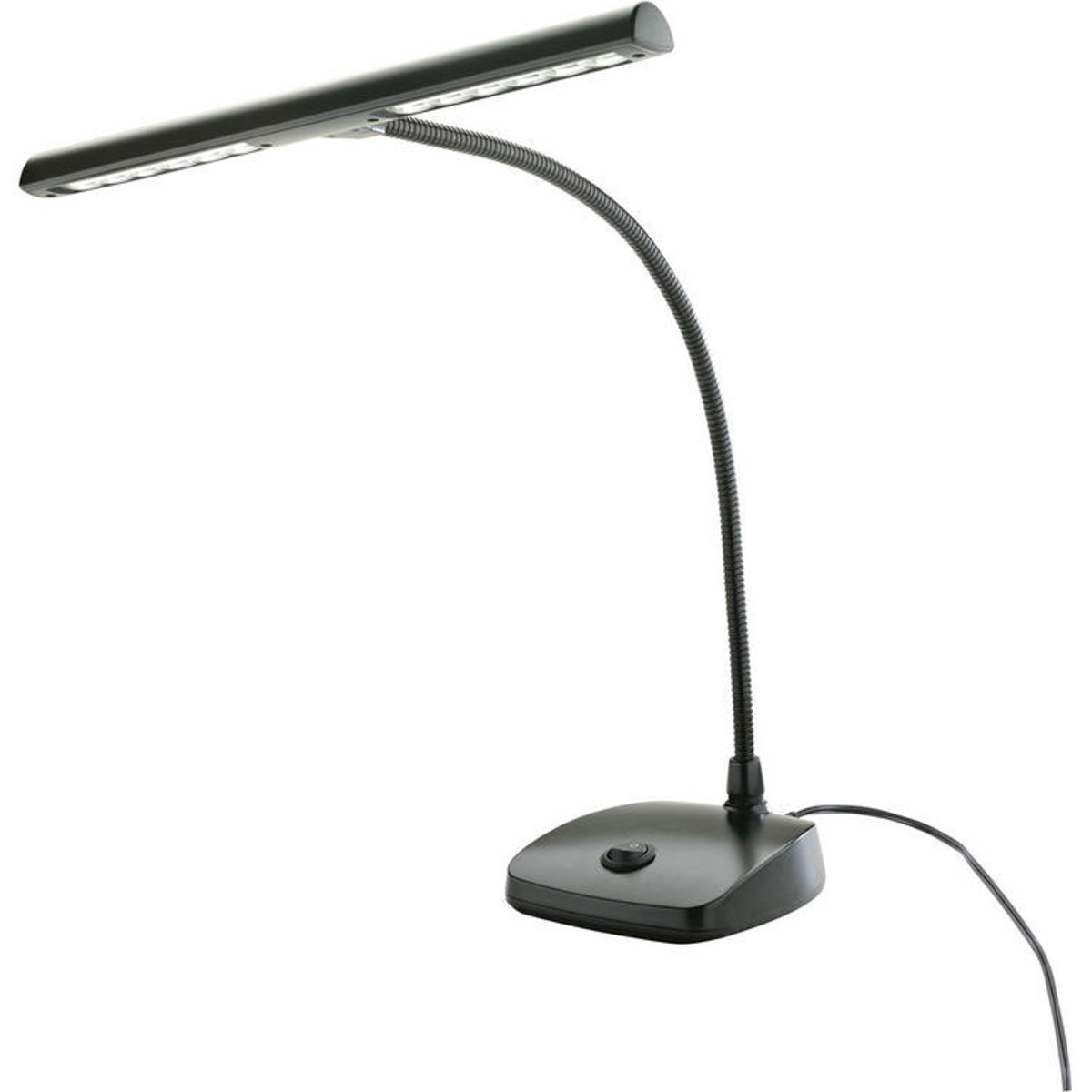 

K&M 12297 12 Gooseneck LED Piano Lamp - Black