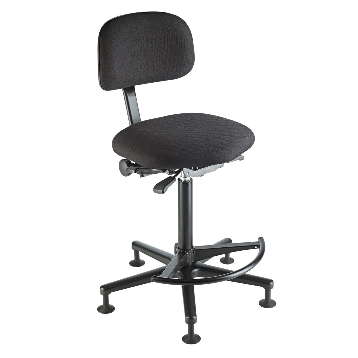

K&M 13460 Chair with Upholstered Ergonomical Seat and Backrest, Black