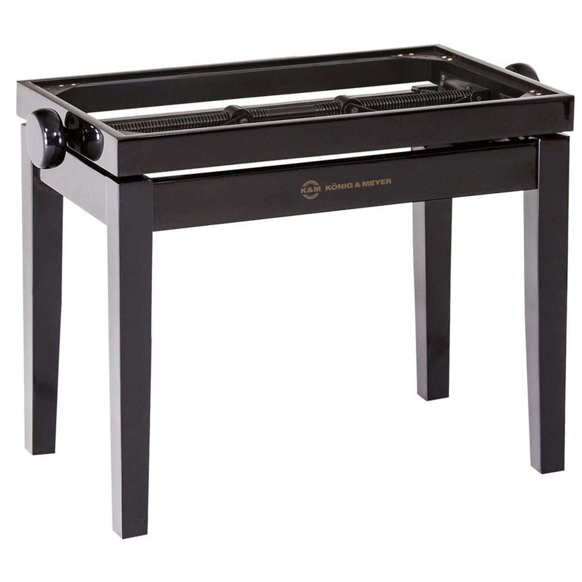

K&M 13701 Wooden-Frame Piano Bench, Black Glossy Finish