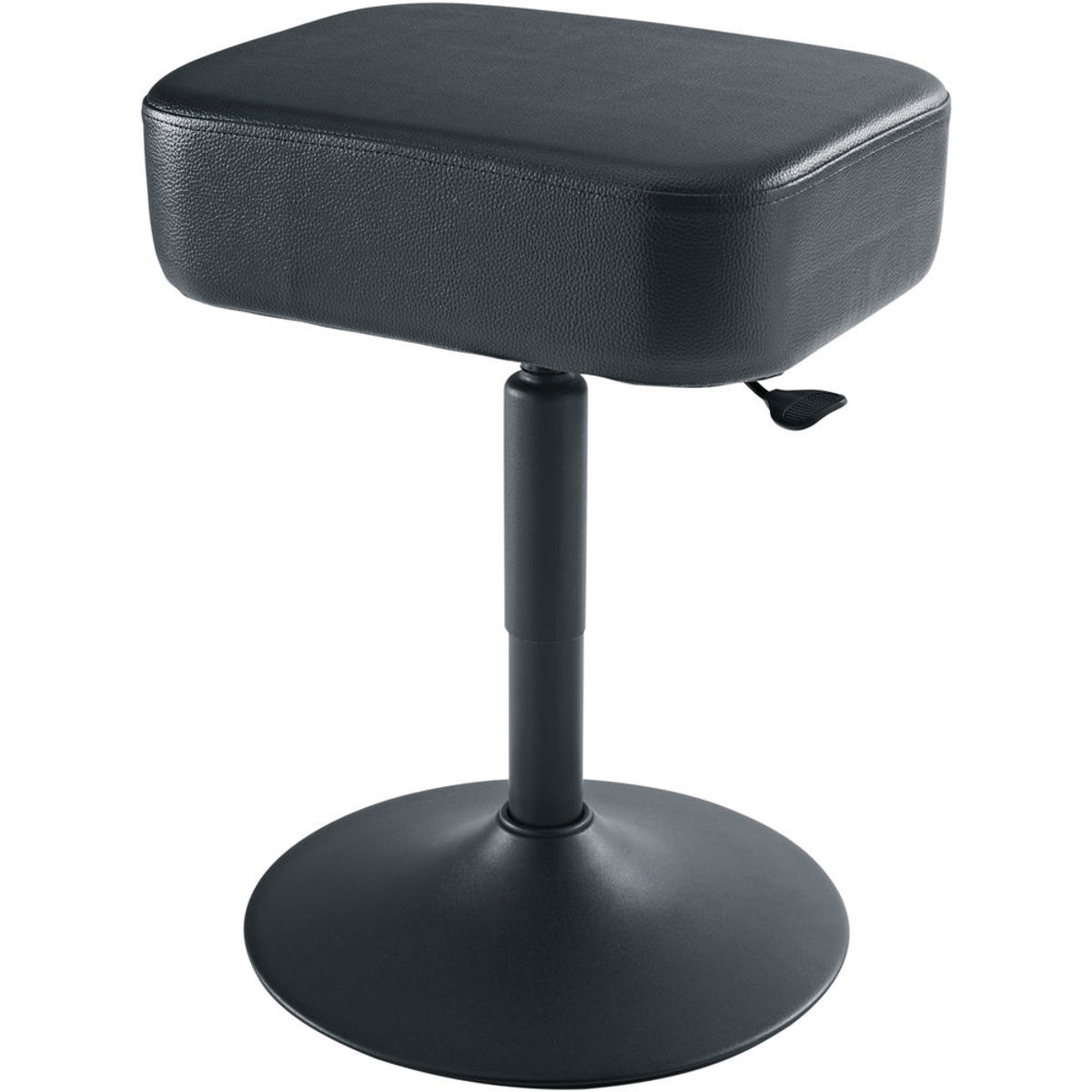 

K&M 14093 Keyboard Bench Pneumatic Lift Square, Black Leather