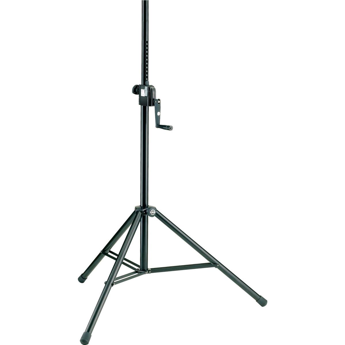 

K&M 213 Hand Crank Speaker Stand, 54.53-85.83" Height, 110.23 lb Capacity, Black