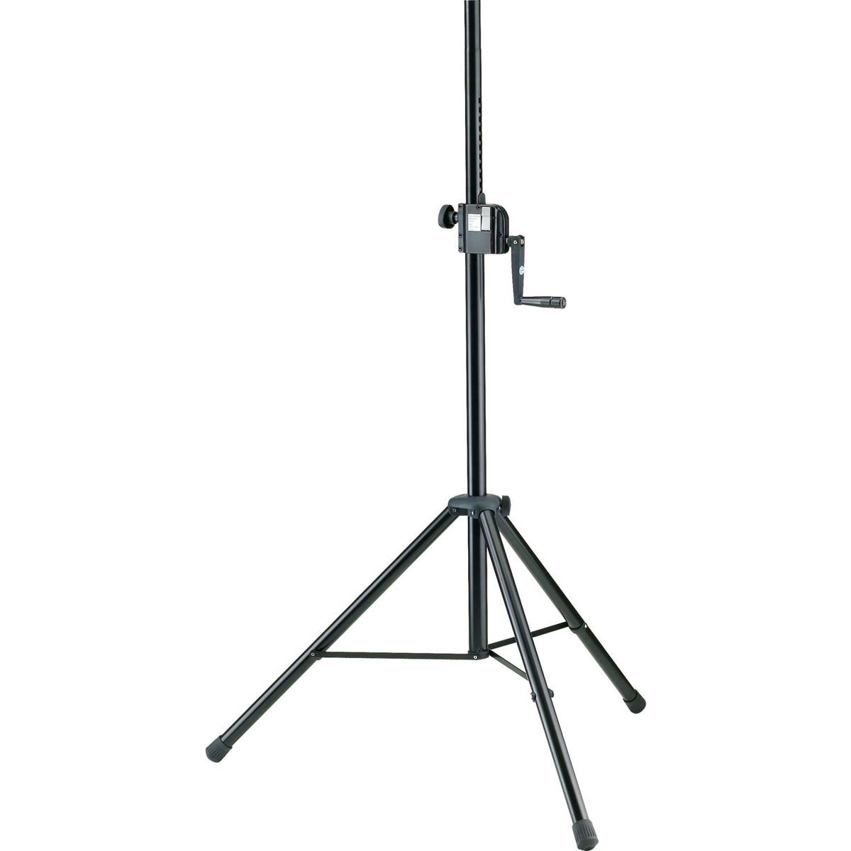 

K&M 21302 Hand Crank Speaker Stand, 54.53-85.83" Height, 88.11lb Capacity, Black