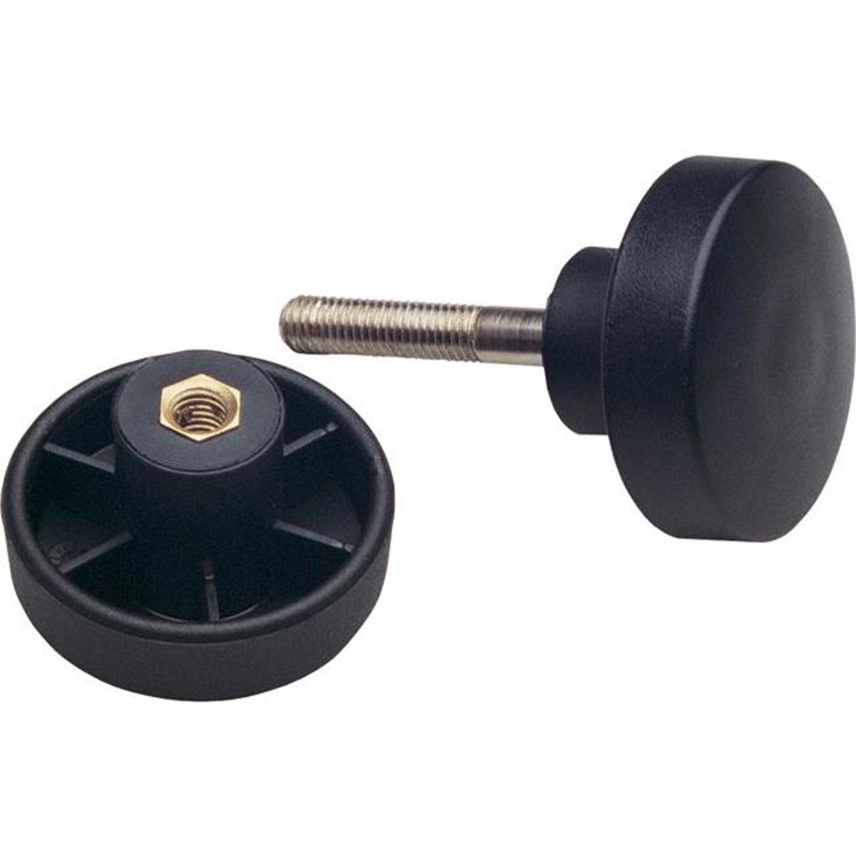 

K&M 21394 Screw Fitting Set for 213/9 Crossbar, 4-Pieces, Black