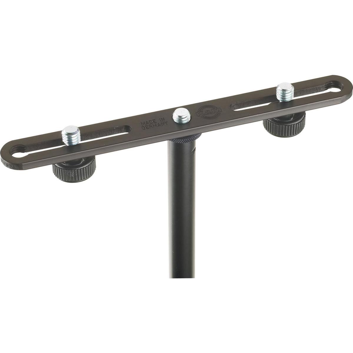 Photos - Microphone Stand K&M K&M 23550 Aluminum Microphone Bar, 2.3-6.7" Adjustable Height, Black 2 