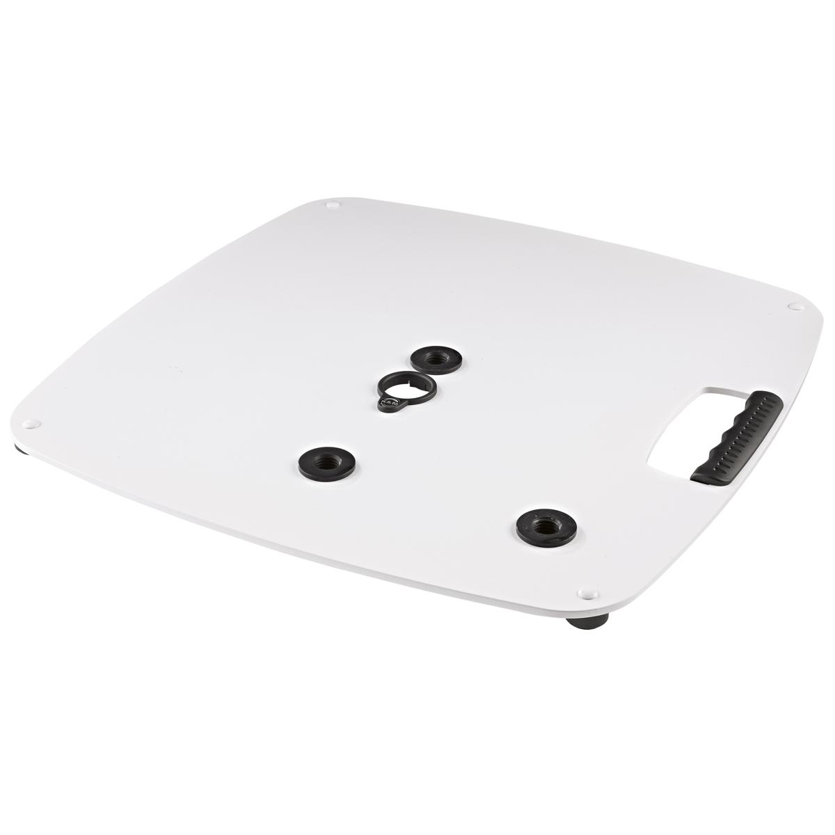 

K&M 26706 Heavy-Duty Steel Base Plate with Three M20 Threads, Pure White