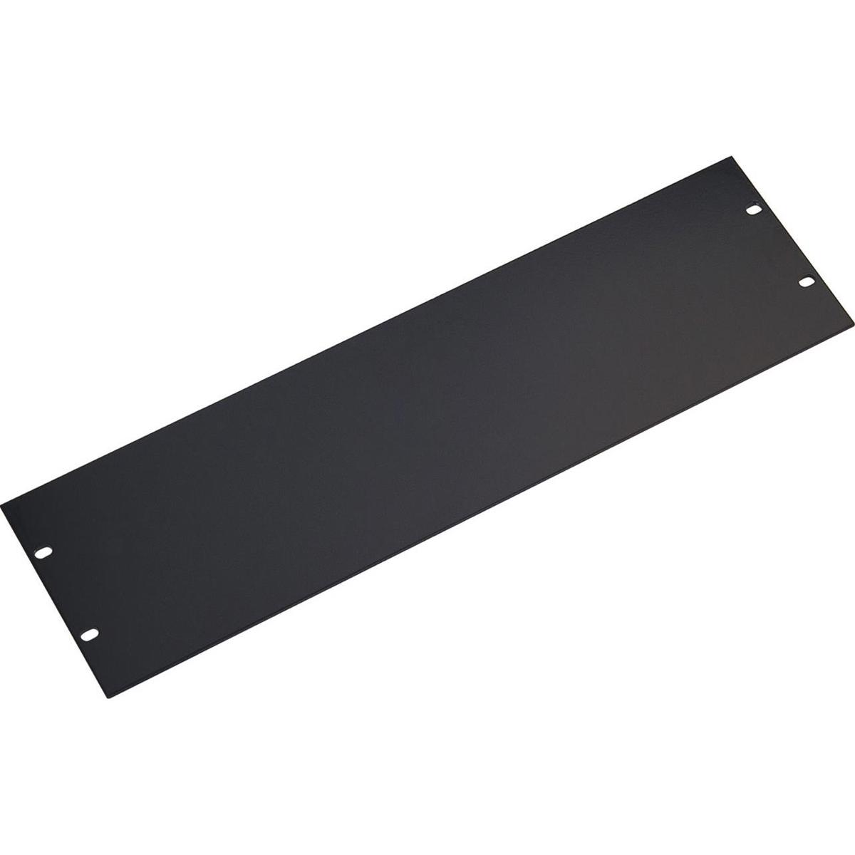 

K&M 28230 Flat Style Panel for Racks, 3-Space Height, 2mm Thick, Aluminum, Black