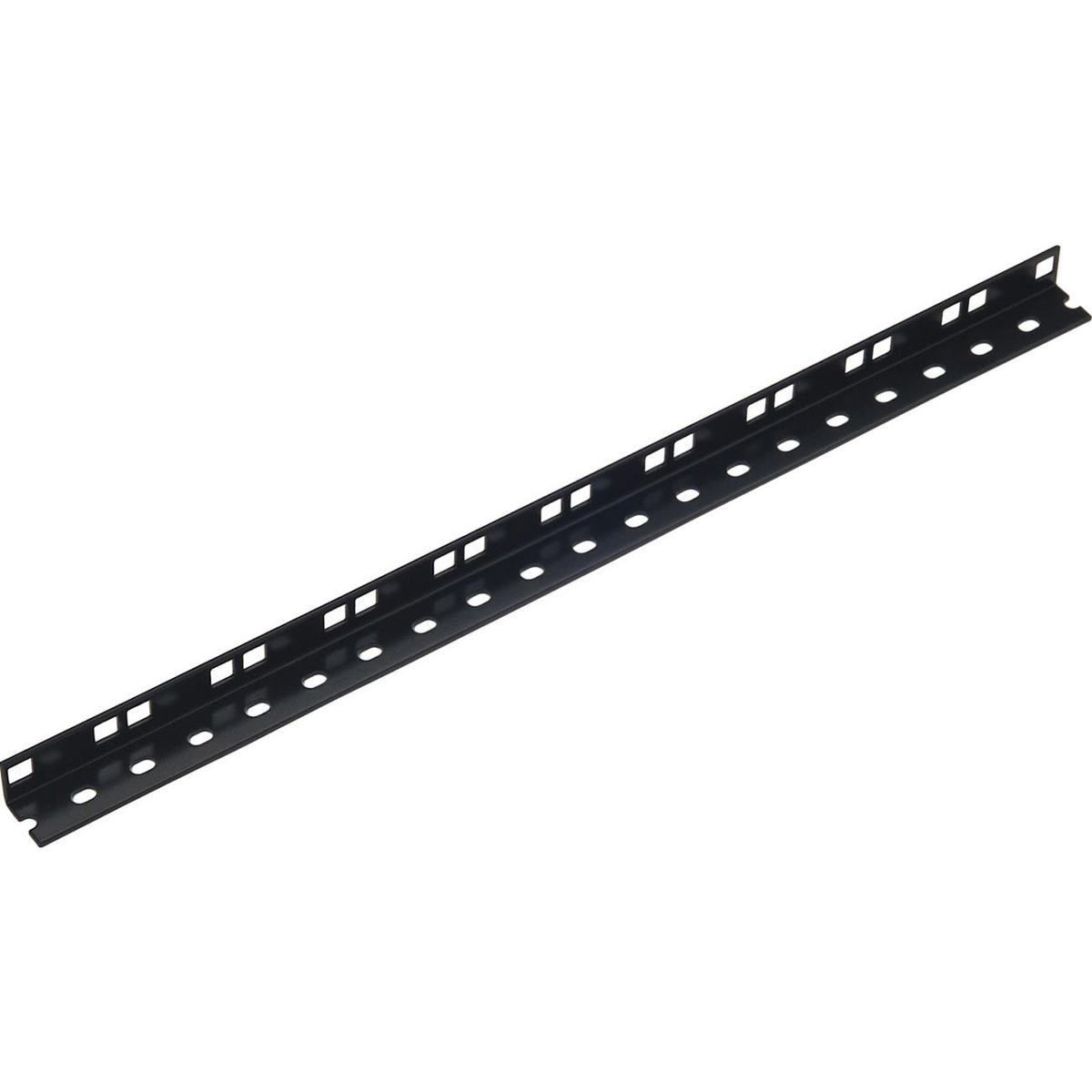 

K&M 28410 Single Rack Rail for Equipment Racks, 10-Spaces Height, Black