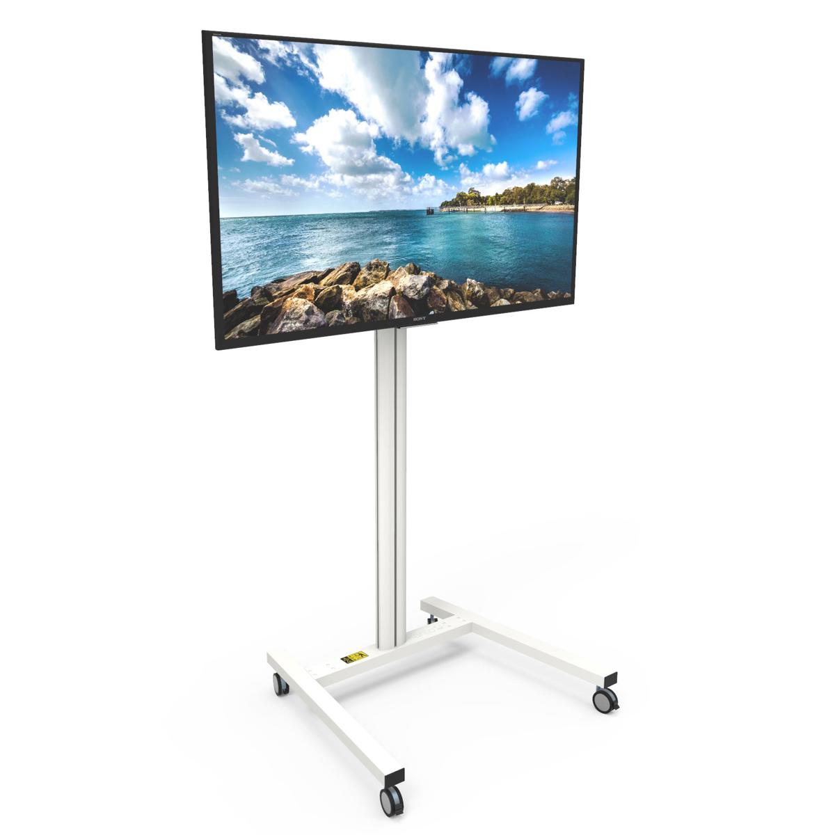 

Kelly Moore Kanto MK Series Rolling TV Stand for 37" to 65" Displays, White