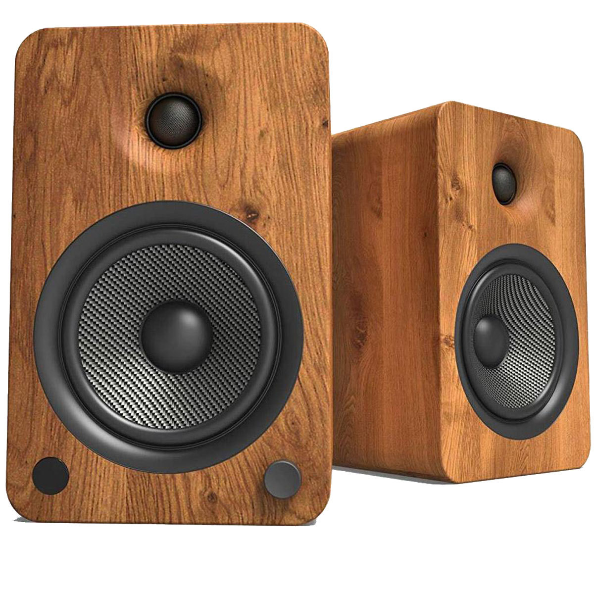 Kanto YU6 Powered Speakers with Bluetooth and Phono Preamp, Walnut - Pair