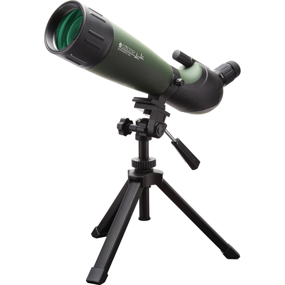

Konus 20-60x80 KONUSPOT-80 Angled View Weather Resistant Spotting Scope, Green