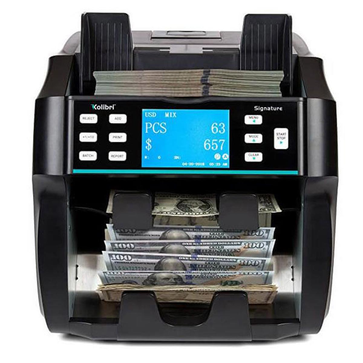 Image of Kolibri Signature 2-Pocket Business-Grade Mixed Bill Counter