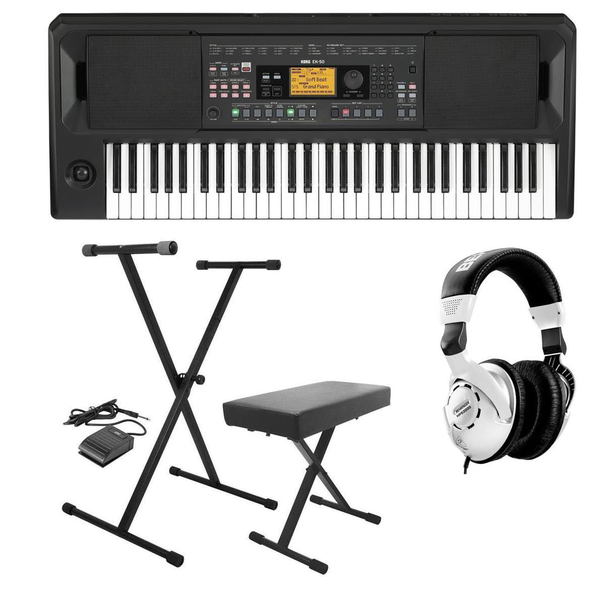 

Korg EK-50 Entertainer Keyboard Bundle with Bench, Stand, and H&A Headphones