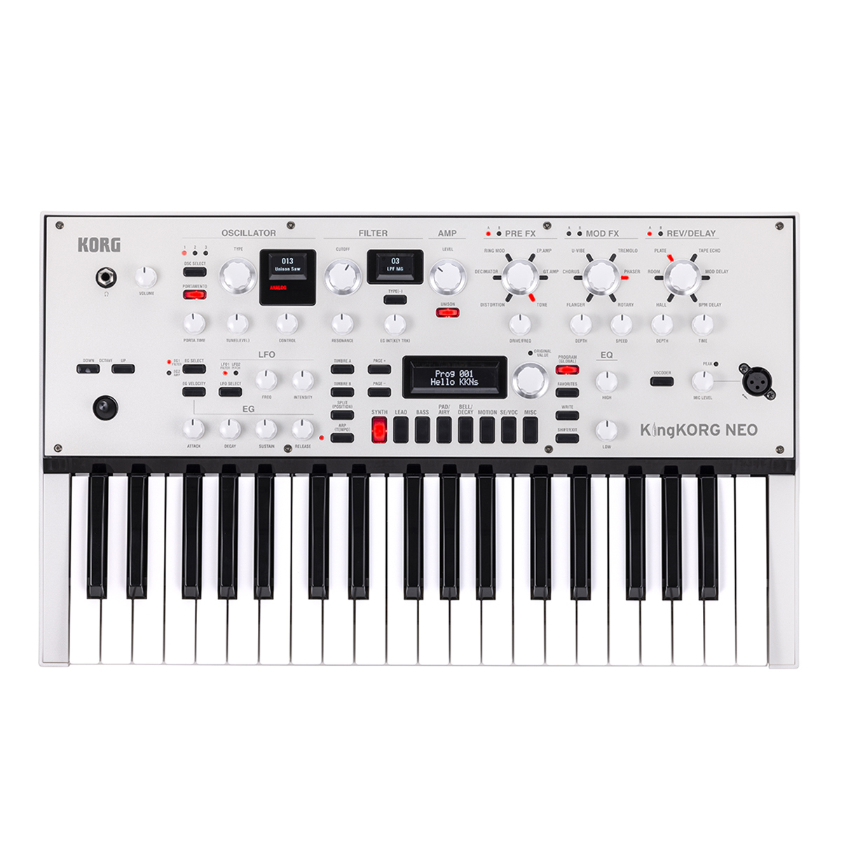 

Korg KingKORG NEO 37-Key Virtual Analog Keyboard Synthesizer with Vocoder Mic