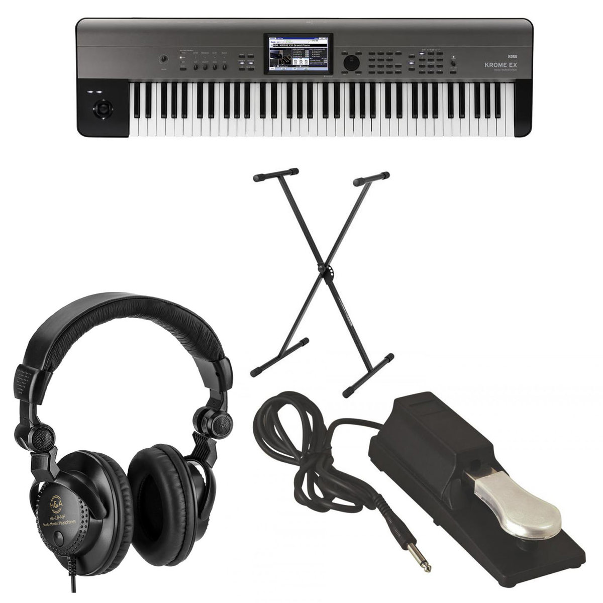 

Korg Krome EX 73-Key Music Workstation with Headphones, Stand, Sustain Pedal