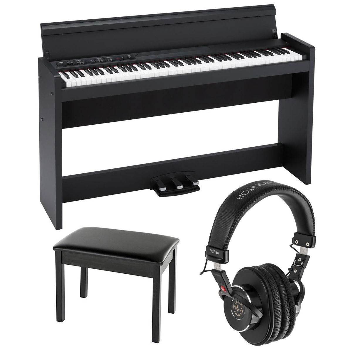 

Korg LP-380 88-Keys Grand Digital Piano, Black with Bench, Headphones