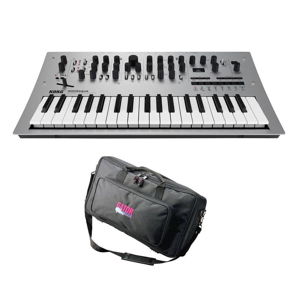 

Korg Minilogue 4 Voice Analog Synthesizer w/Gator GK-2110 Micro Keyboard Bag