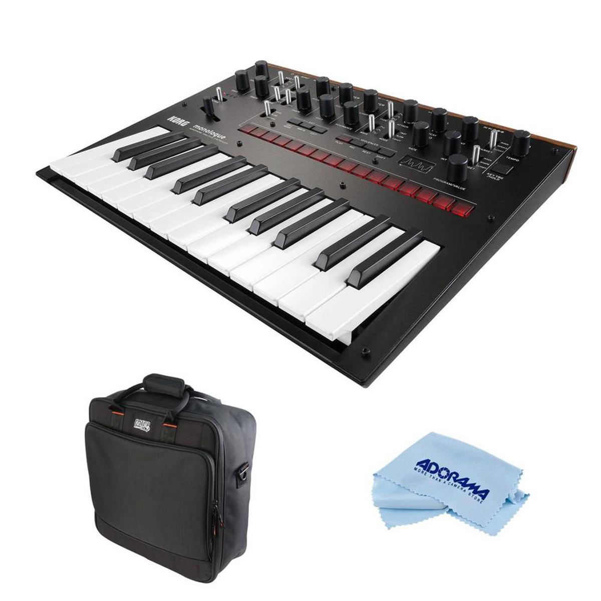 

Korg Monologue 25-Key Monophonic Synthesizer Black W/Gator Cases Equipment Bag