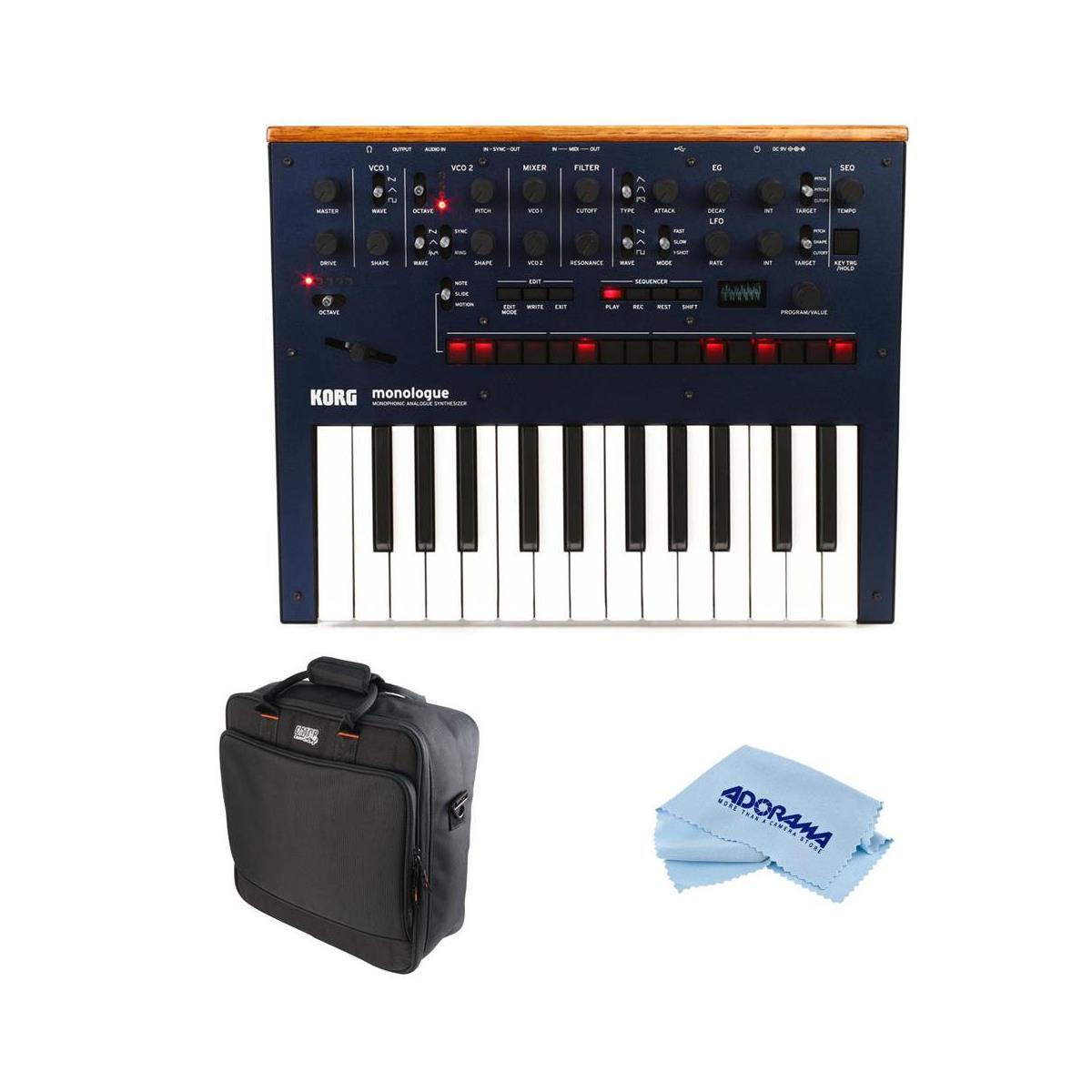 Image of Korg Monologue 25-Key Monophonic Analog Synthesizer w/Gator Cases/Equipment Bag
