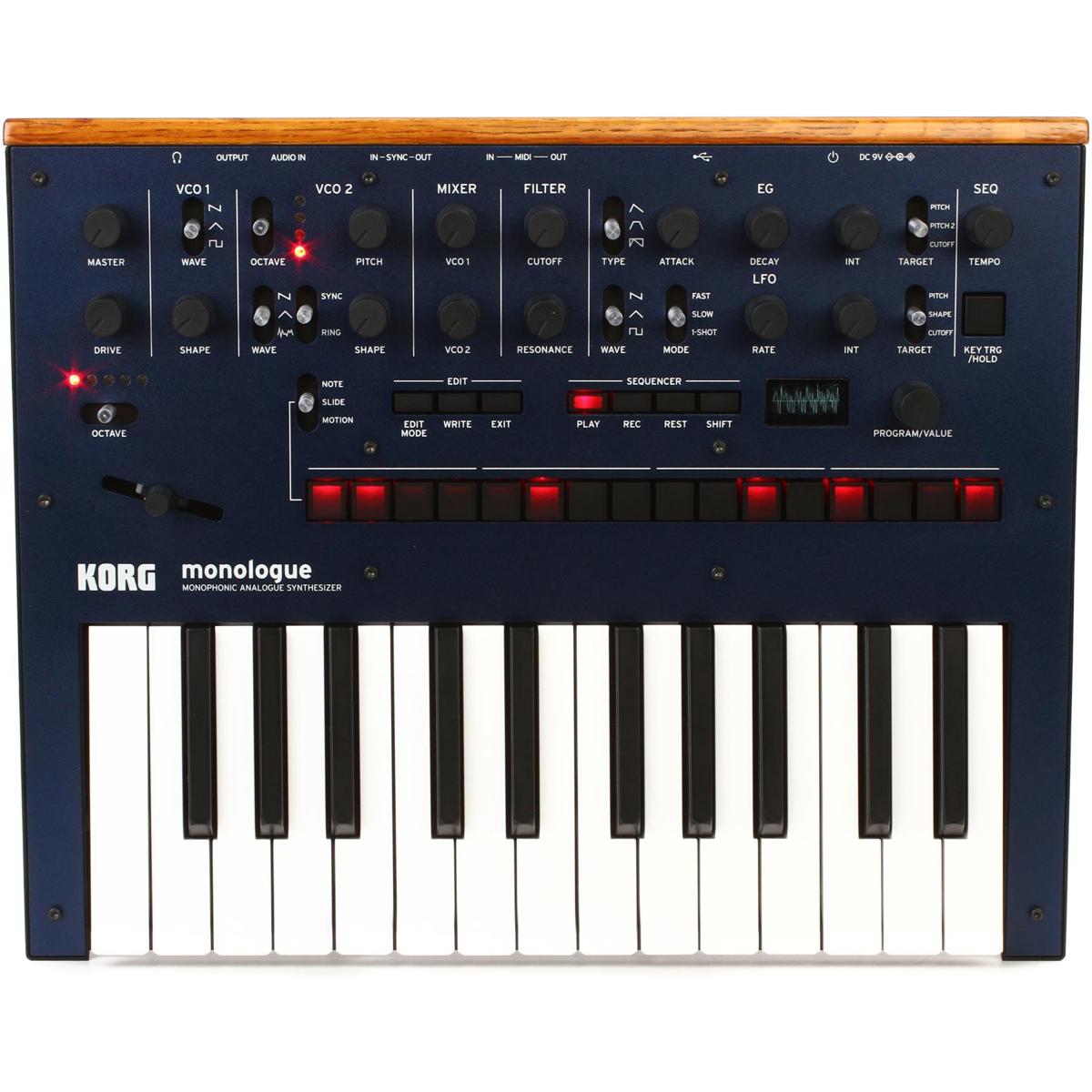 

Korg Monologue 25-Key Monophonic Analog Synthesizer with 80 Presets, Dark Blue