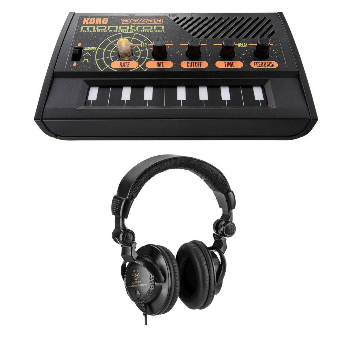 

Korg Monotron Delay Analog Ribbon Synthesizer with Headphones