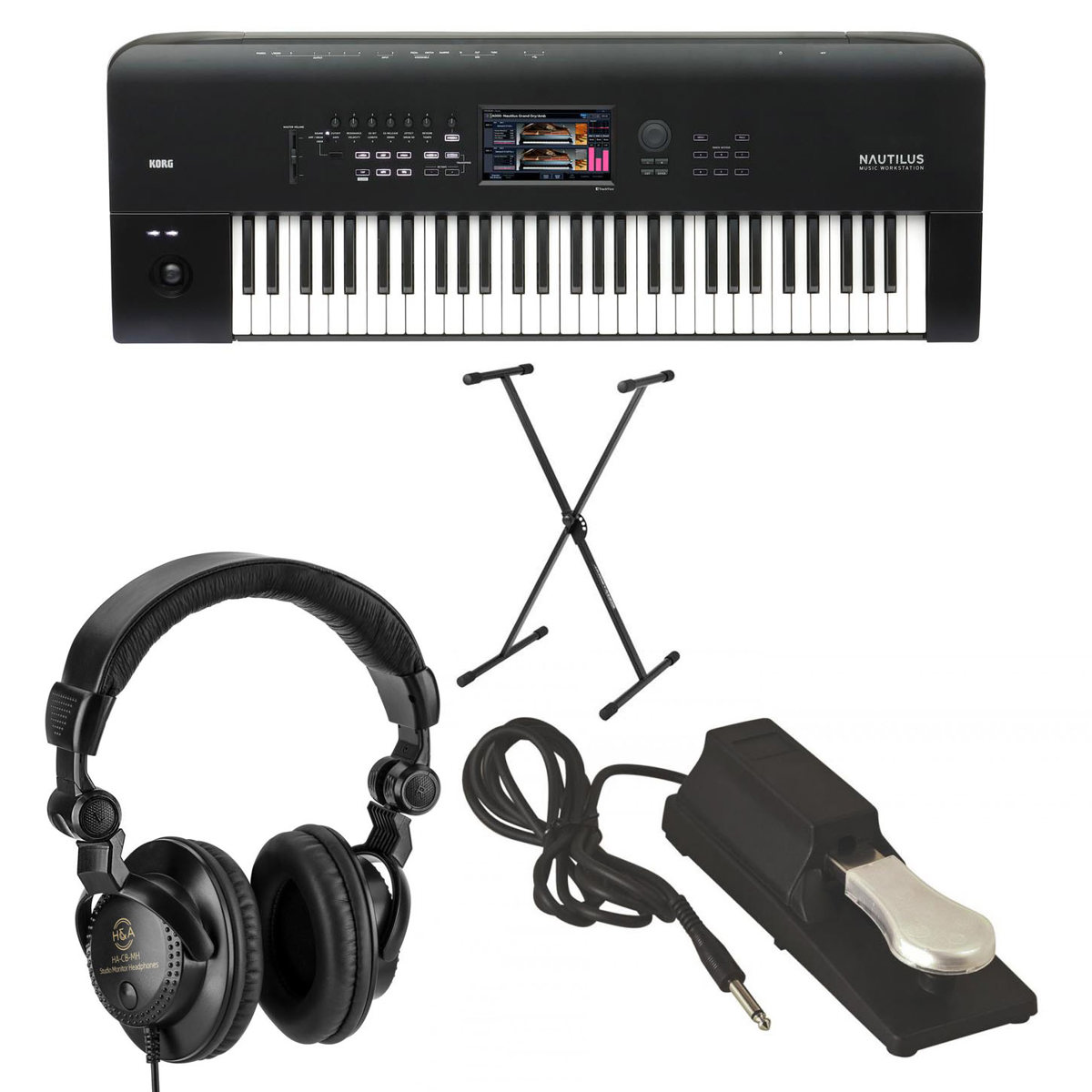 

Korg Nautilus 61-Key Synth/Workstation with Stand, Pedal, Headphones