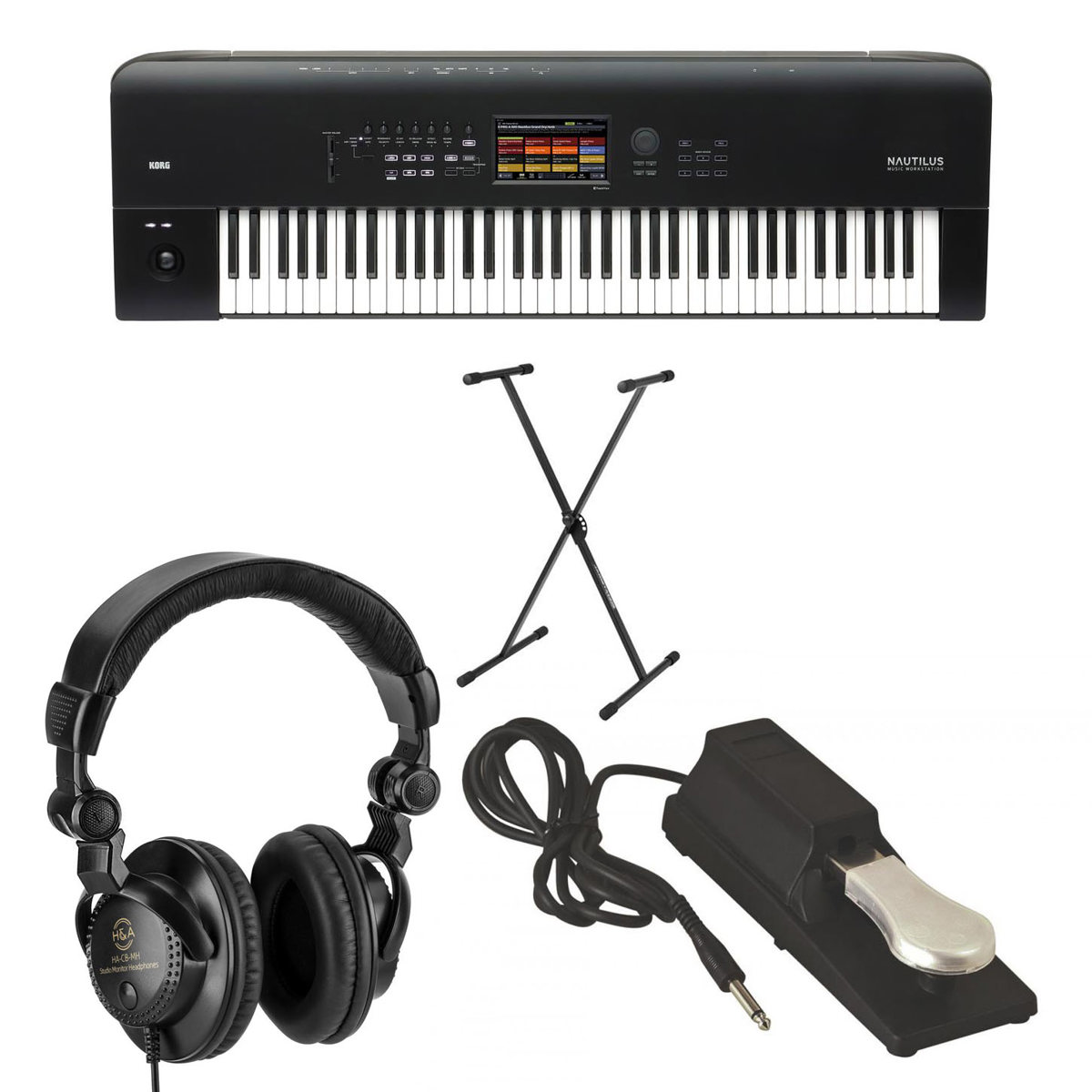 

Korg Nautilus 73-Key Synth/Workstation with Stand, Pedal, Headphones