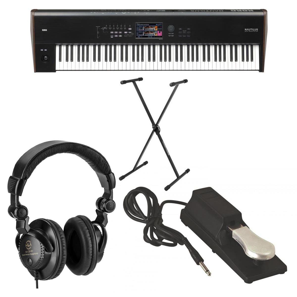 Korg Nautilus 88-Key Performance Synth/Workstation Keyboard with Accessories Kit -  NAUTILUS88 A