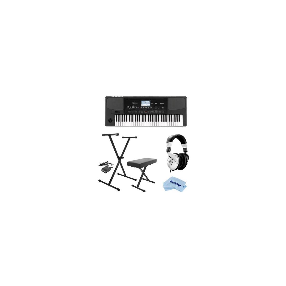 Korg PA300 61 Keys Professional Arranger W/On-Stage Keyboard Stand/ Headphones -  PA300 C