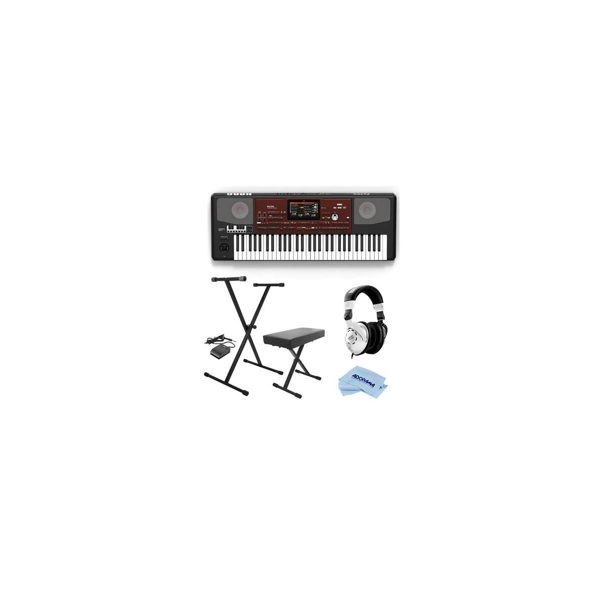 Korg Pa700 Oriental 61 Keys Velocity Pro Arranger Keyboard With Stand/Headphones -  PA700OR A