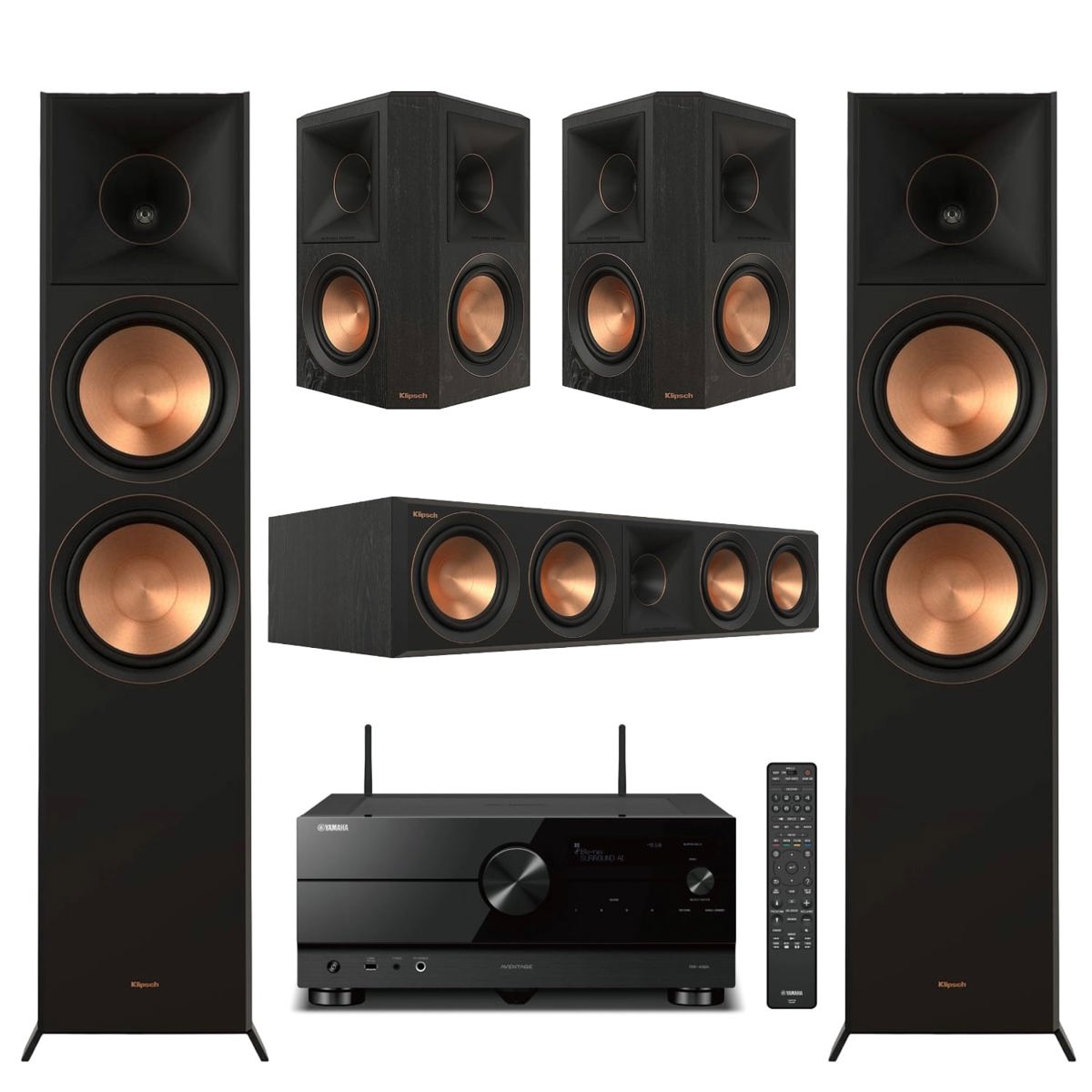 Image of Klipsch Reference Premiere RP-8060FA II 5.0 Home Theater +Yamaha AVENTAGE RX-A8A