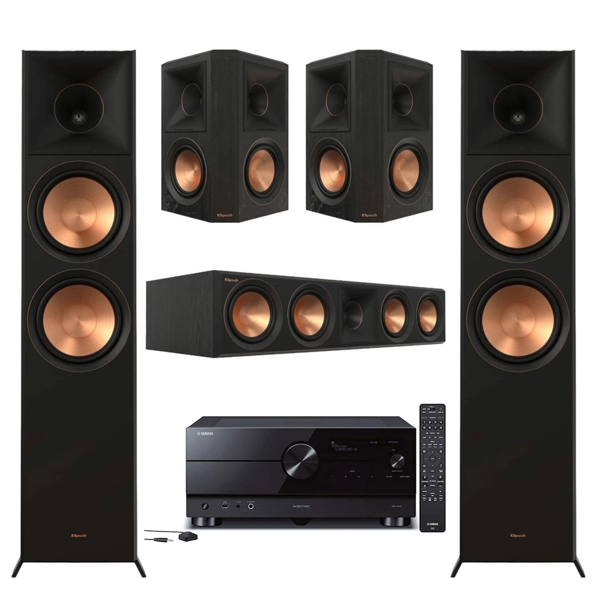 

Klipsch Reference Premiere RP-8060FA II 5.0 Home Theater +Yamaha AVENTAGE RX-A6A