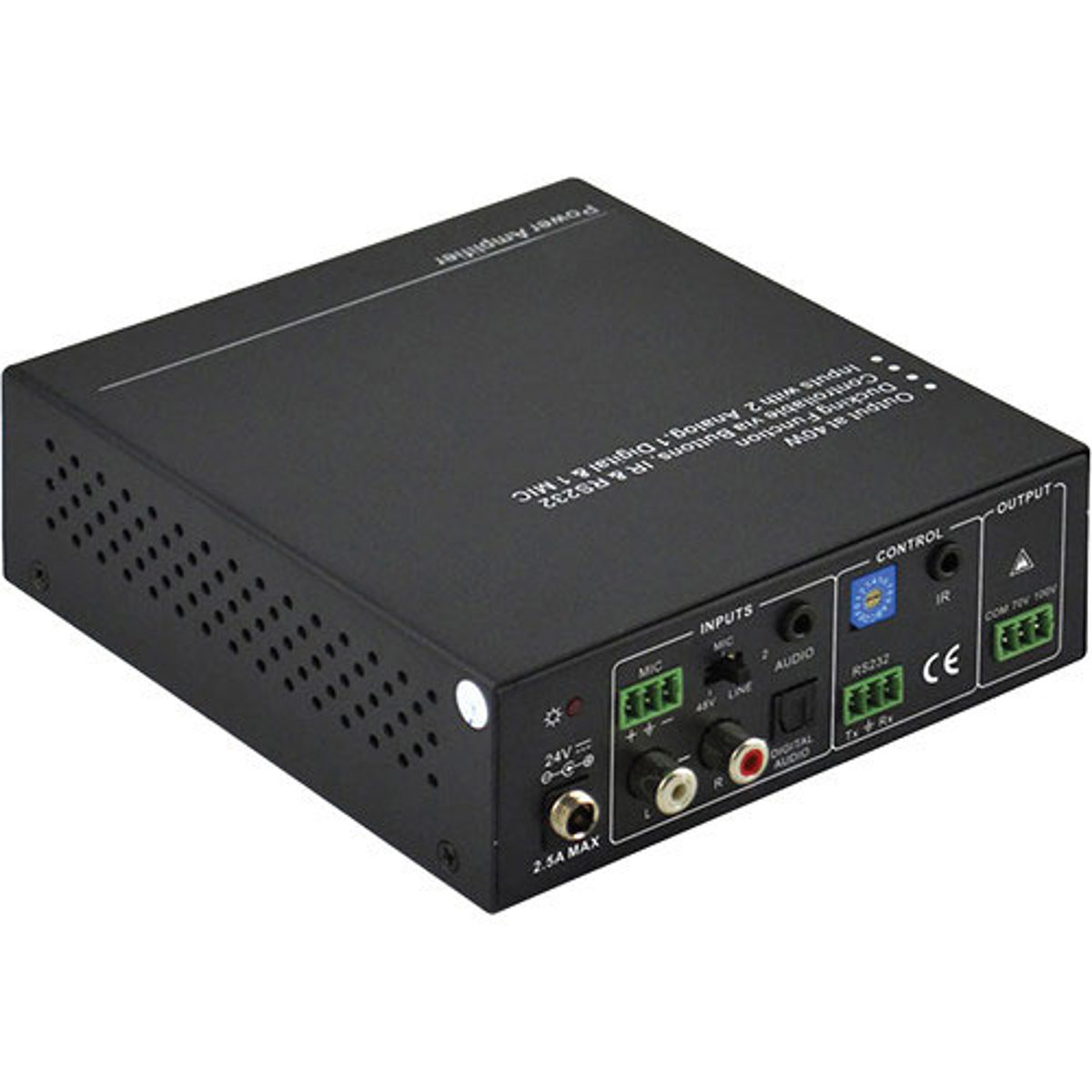 

KanexPro 3 Input Mini Audio Amplifier with Mic Mixer