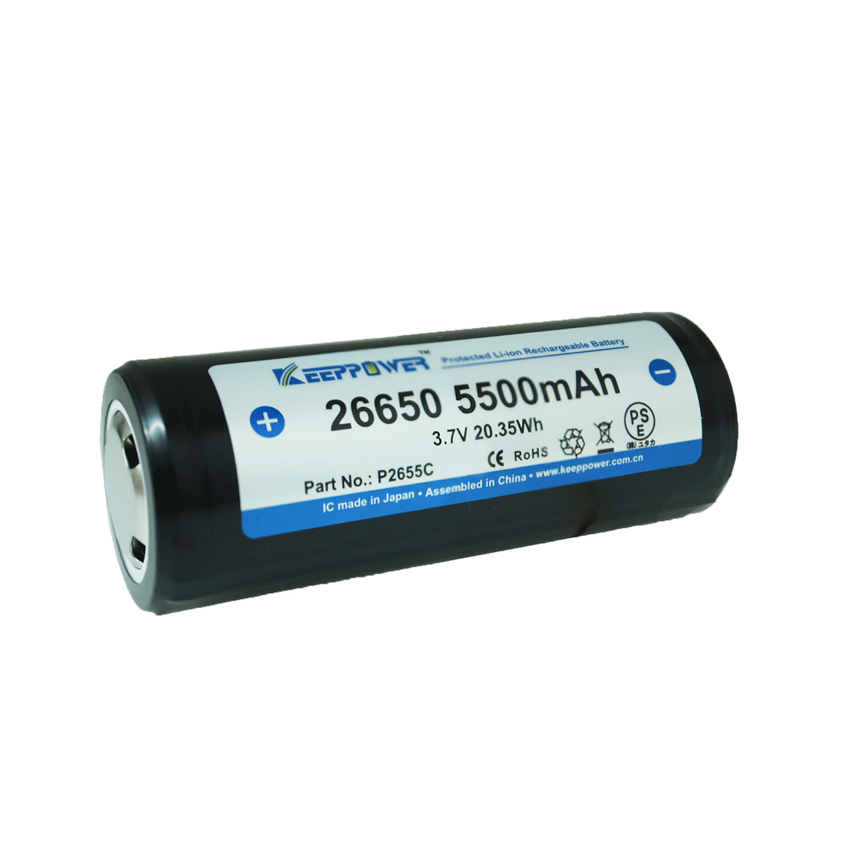 

KeepPower 26650 20.35Wh 3.6V 5500mAh Lithium-Ion Battery, Pair