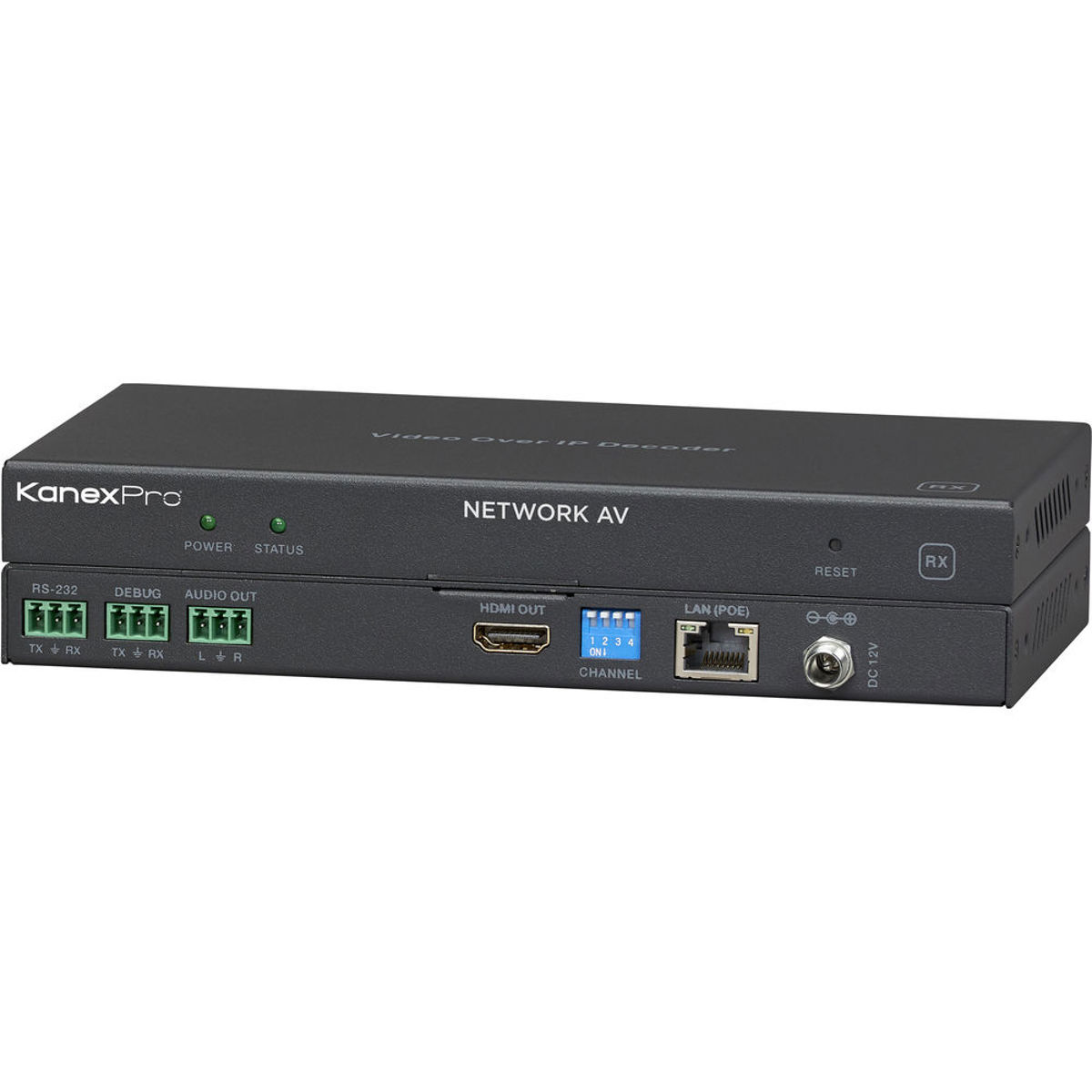 

KanexPro EXT-NETAVRX NetworkAV Over IP Decoder with POE & RS-232