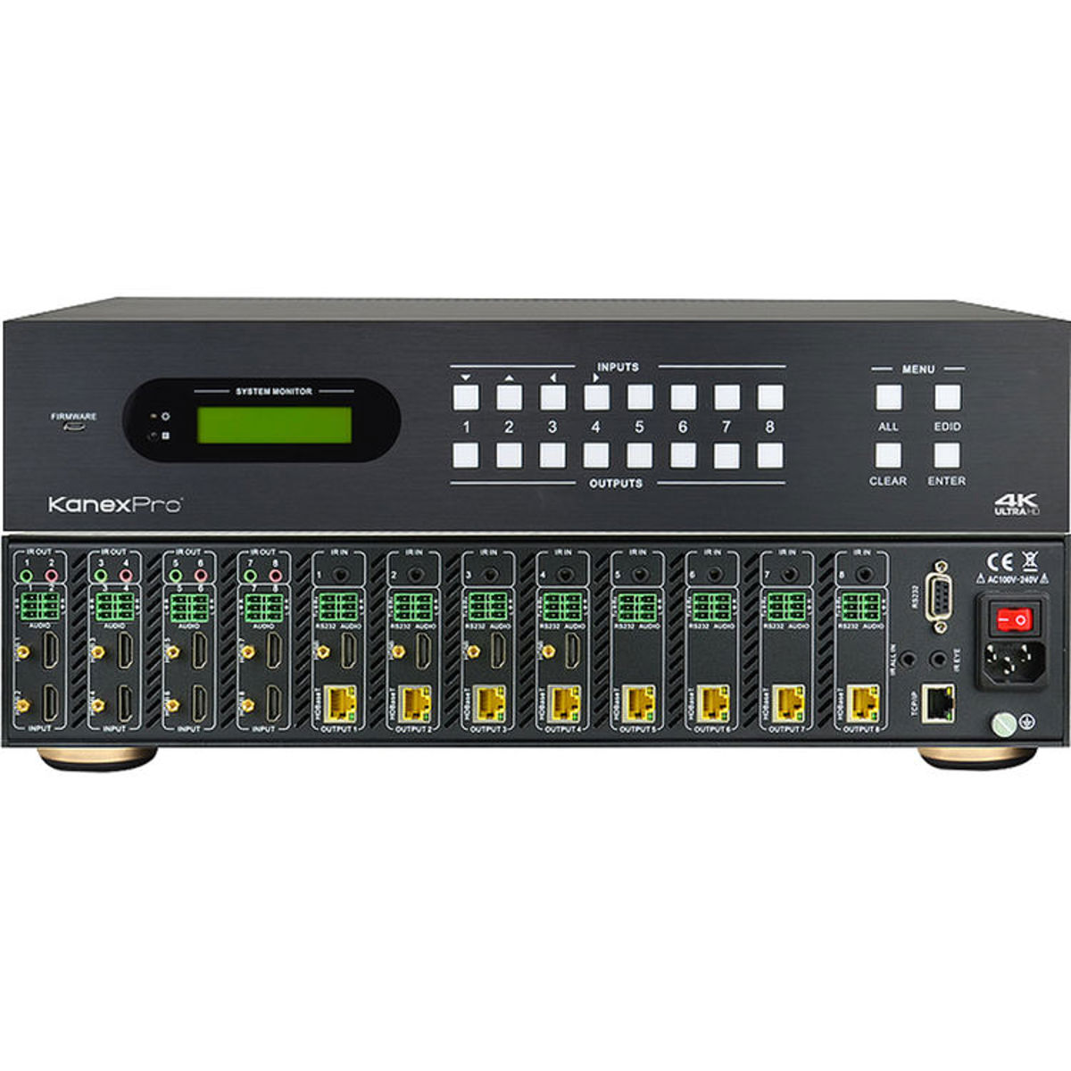 

KanexPro 4K HDBaseT 8x8 Matrix Switcher with PoE