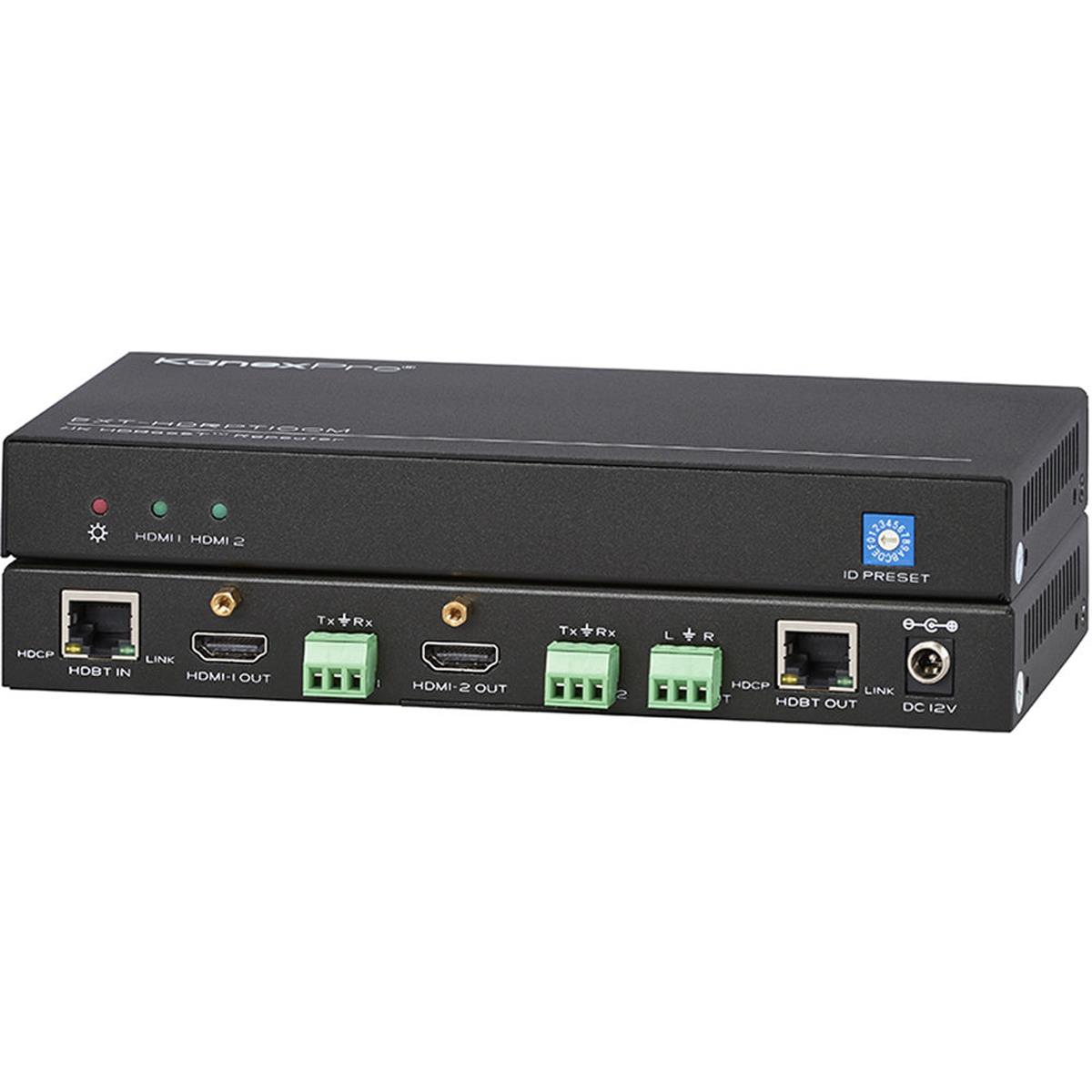 Image of KanexPro 4K HDBaseT Repeater with 1x2 HDMI Splitter
